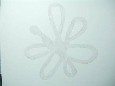 EVELINA CAJACOB. Wandzeichnung in Rot, 2007.  » Klicken zum Vergrössern ->