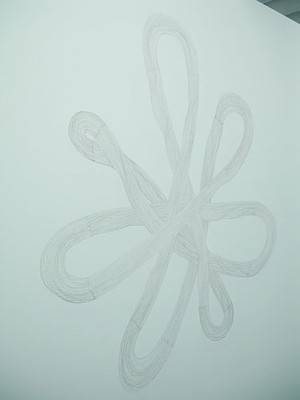EVELINA CAJACOB. Wandzeichnung in Rot, 2007.  » Klicken zum Vergrössern ->