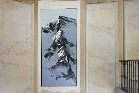 Conrad J. Godly: ‹SOL – III›, 2010 Gemälde, Öl auf Baumwolle, 275 × 125 cm Treppenhaus im 3. Obergeschoss Bild: © Ralph Feiner  » Klicken zum Vergrössern ->